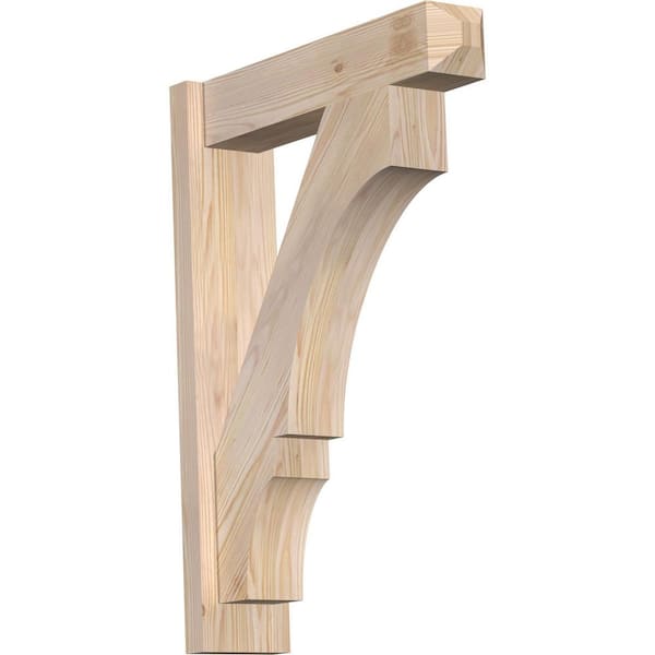 Ekena Millwork 6 in. x 30 in. x 22 in. Douglas Fir Balboa Craftsman Smooth Outlooker