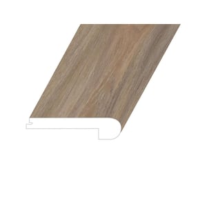Domaine Vogue Tan 1 in. T x 4.5 in. W x 94.5 in. L Vinyl Flush Stair Nose Molding