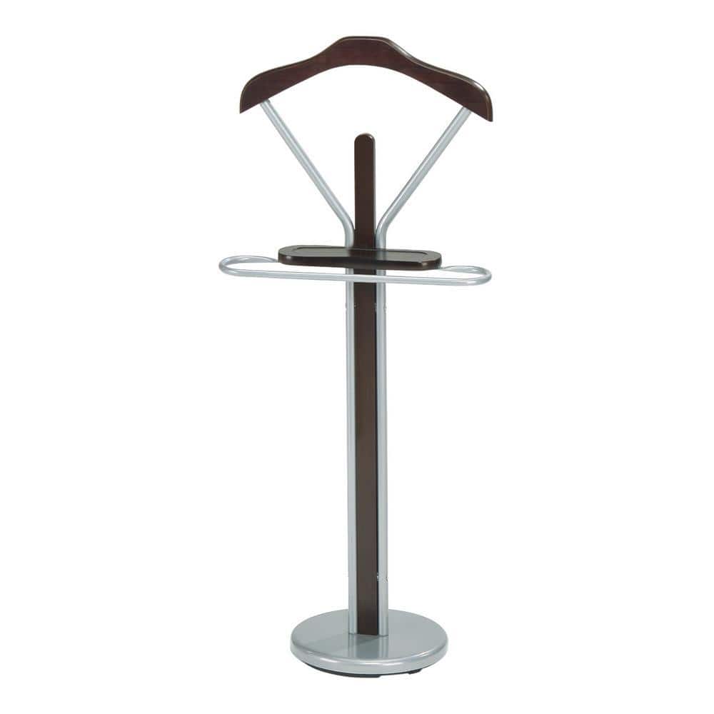 Walnut Clothes Rack Kings Brand Furniture Walnut Metal Clothes Rack 19 in. W x 43 in. H ...
