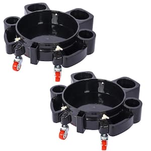 250 lbs. Capacity Bucket Dolly 5 Gal. Rolling Bucket Dolly w/ 5 Rolling Swivel Casters Removable Bucket Dolly(Set of 2)