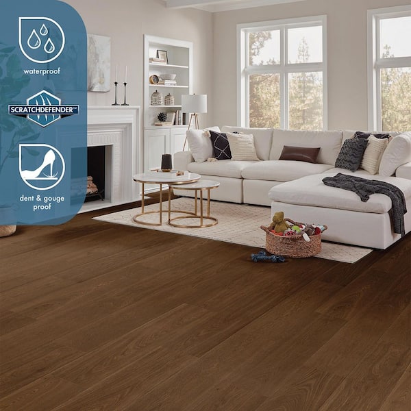 Stapleton Oak 9.44 in W x 47.64 in L Waterproof Hybrid Resilient Flooring (25.01 sq. ft. /case)