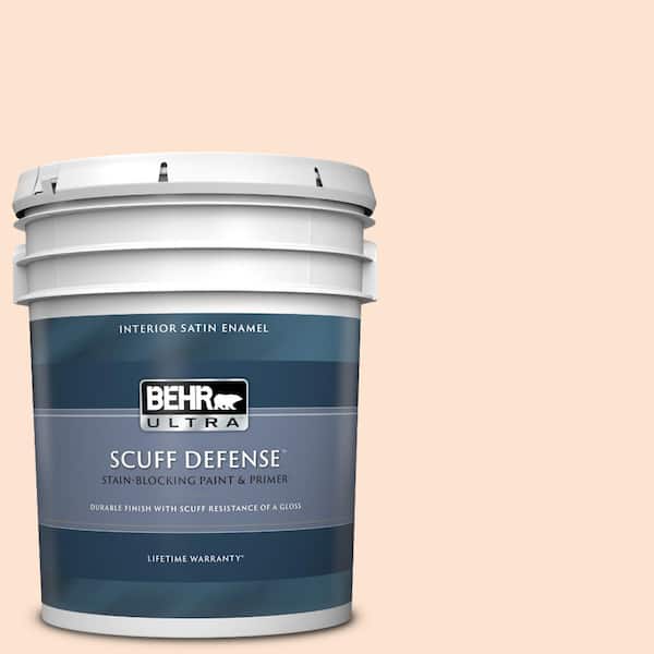 BEHR ULTRA 5 gal. #280C-1 Champagne Ice Extra Durable Satin Enamel Interior Paint & Primer