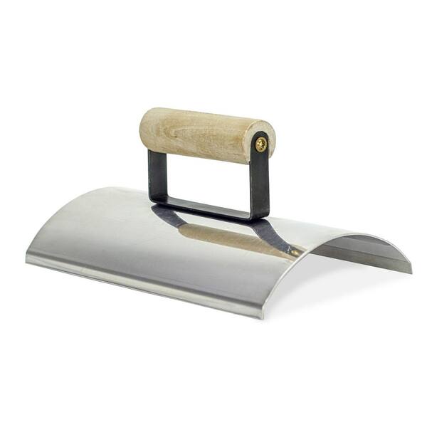 Bon Tool 10 in. x 6 in. Stainless Steel Wall Capping Edger with Guide and Single Wood Handle