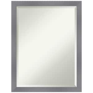 Edwin Grey 20.5 in. W x 26.5 in. H Beveled Casual Rectangle Wood Framed Wall Mirror in Gray