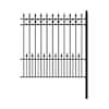 ALEKO Prague Style 5 ft. x 5.5 ft. Black Iron DIY Fence Panel ...