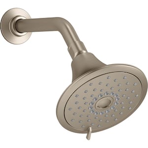 Forte 3-Spray Patterns 5.5 in. Single Wall Mount Fixed Shower Head in Vibrant Brushed Bronze