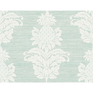 Pineapple Grove Turquoise Damask Paper Strippable Roll (Covers 60.8 sq. ft.)