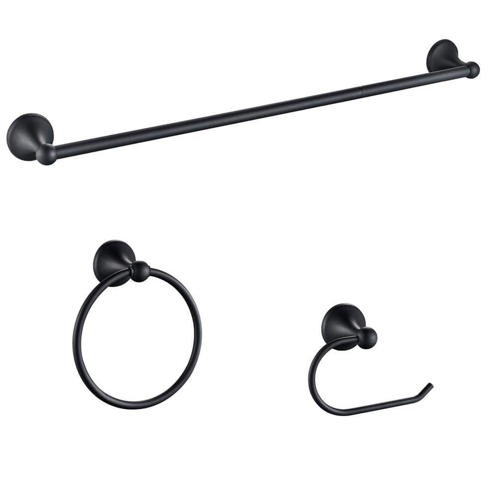 3-Piece Bath Hardware Set with Included Mounting Hardware in Matte Black price history on PriceWatchPro