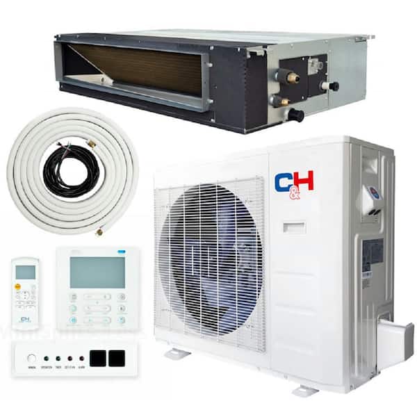 Sophia 18,000 BTU 1.5 Ton Ductless Mini Split 19 SEER Duct Air Conditioner with Heat Pump and Install Kit 230V