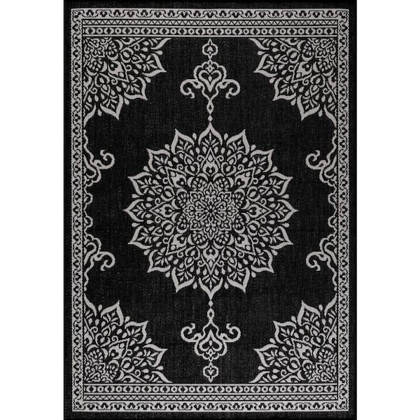 CAMILSON Outdoor Rug - Modern Area Rugs for Indoor and Outdoor patios,  Kitchen and Hallway mats - Washable Outside Carpet (8x10, Medallion - Dark  Grey/Light Grey) - Amazing Bargains USA - Buffalo, NY