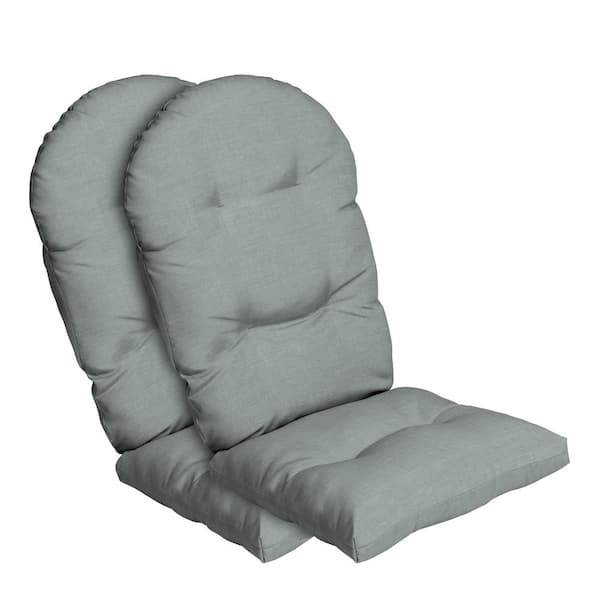 ARDEN 20 in. x 18 in. Outdoor Plush Modern Tufted Rocking Chair Cushion, Stone Grey Leala (Set of 2)