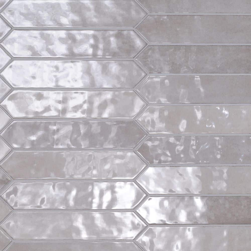 MSI Lakeview Sterling Picket 2.5 in. x 13 in. Glossy Ceramic Wall Tile  (12.21 sq. ft./Case) NLAKSTEPI2.5X13 - The Home Depot