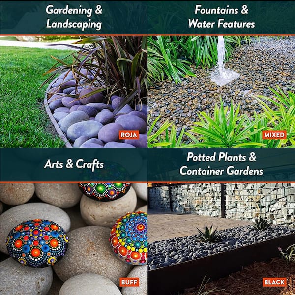 Southwest Boulder & Stone 21.6 cu. ft., 1/8 in. 2000 lbs. White Criva Mexican Beach Pebble Smooth Round Rock for Garden and Landscape Design Southwest Boulder & Stone 21.6 cu. ft., 1/8 in. 2000 lbs. White Criva Mexican Beach Pebble Smooth Round Rock for Garden and Landscape Design
