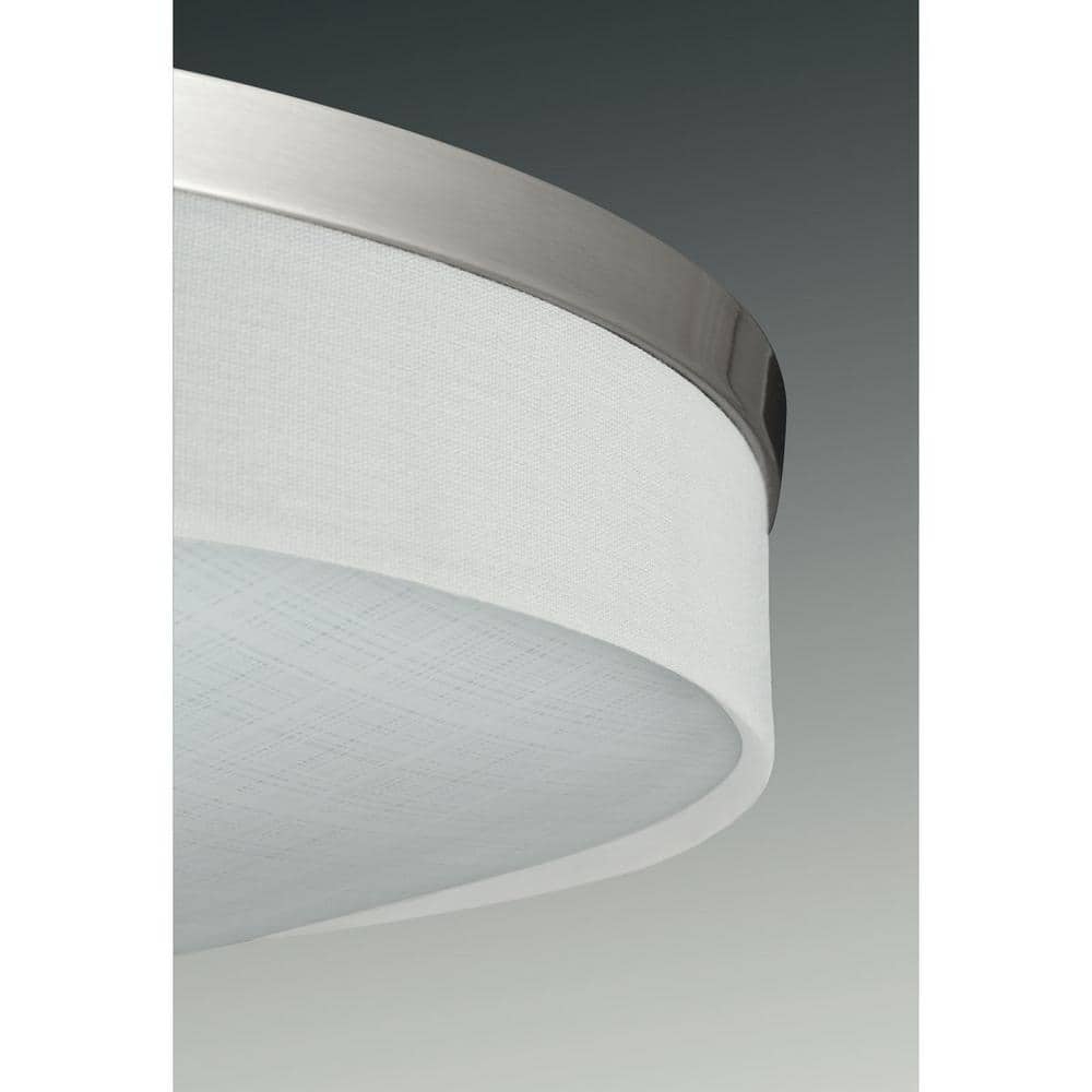 Brushed Nickel 10" LED Drum Flush Mount Light