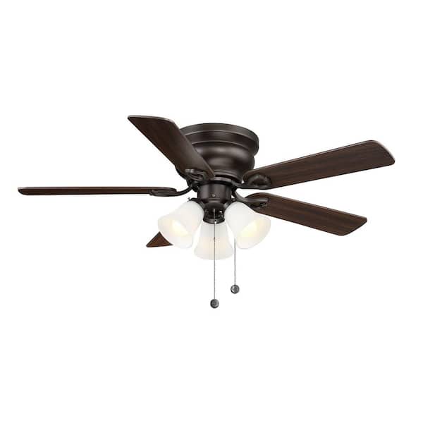 PRIVATE BRAND UNBRANDED Clarkston II 44 in. LED Indoor Oil Rubbed Bronze Ceiling Fan with Light Kit