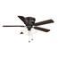 Clarkston II 44 in. LED Indoor Oil Rubbed Bronze Ceiling Fan with Light Kit