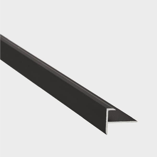 EMAC Novopeldaño Mini Matt Black 1/4 in x 8-1/2 in Aluminum Tile