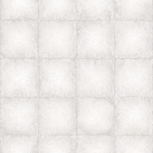 Ambiance Grey and White Metallic Geometric Tile Vinyl Non-Pasted Wallpaper (Covers 57.75 sq.ft.)