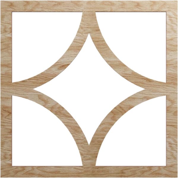Ekena Millwork 0.25 in. x 10.25 in. x 16 in. Wood Medallion Moulding