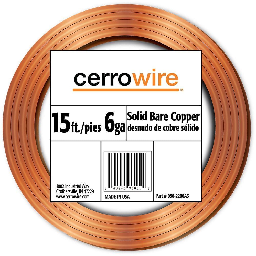 Cerrowire 500 ft. 8-Gauge Solid SD Bare Copper Grounding Wire 050-2000J -  The Home Depot