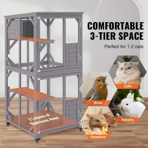 3 layer cat cage hotsell for sale