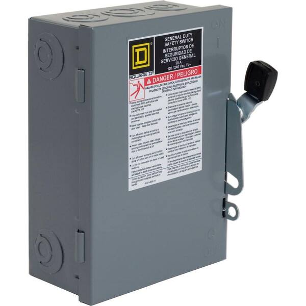 Square D 30 Amp 2-Pole Non-fusible General-duty Disconnect in the