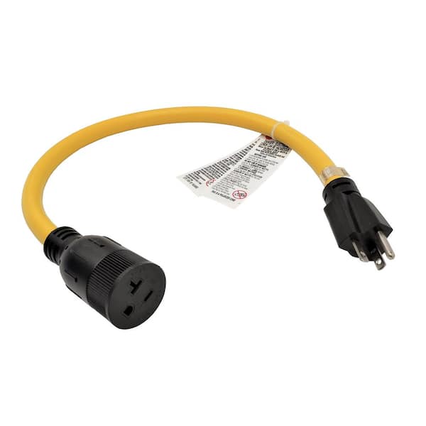 2 ft. STW 12/3 20 Amp 125-Volt NEMA 5-20 Extension Cord