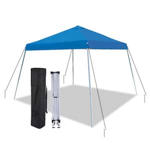 10 ft. x 10 ft. Slantleg Instant Pop Up Tent with Blue Cover
