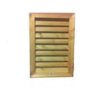 16 in. x 24 in. Rectangular Wood Built-in Screen Gable Louver Vent