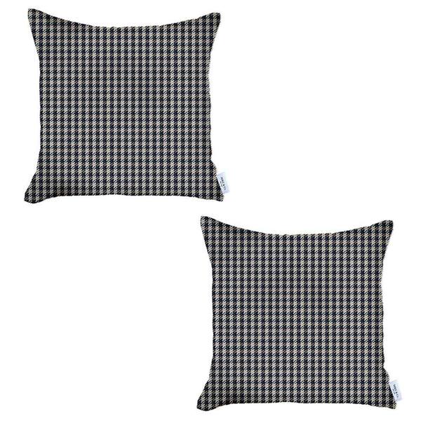 MIKE & Co. NEW YORK Bohemian Handmade Jacquard Blue 18 in. x 18 in. Square  Houndstooth Throw Pillow (Set of 4) 50-SET4-955-8916-18 - The Home Depot