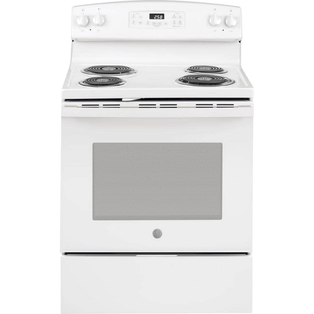 GE® 30 White Drop-In Electric Range, East Coast Appliance