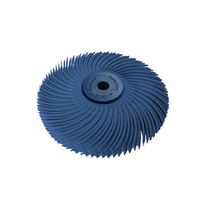 Sunburst 3 in. 6-Ply Radial Discs 1/4 in. Fine 400-Grit Arbor Thermoplastic Cleaning and Polishing Tool