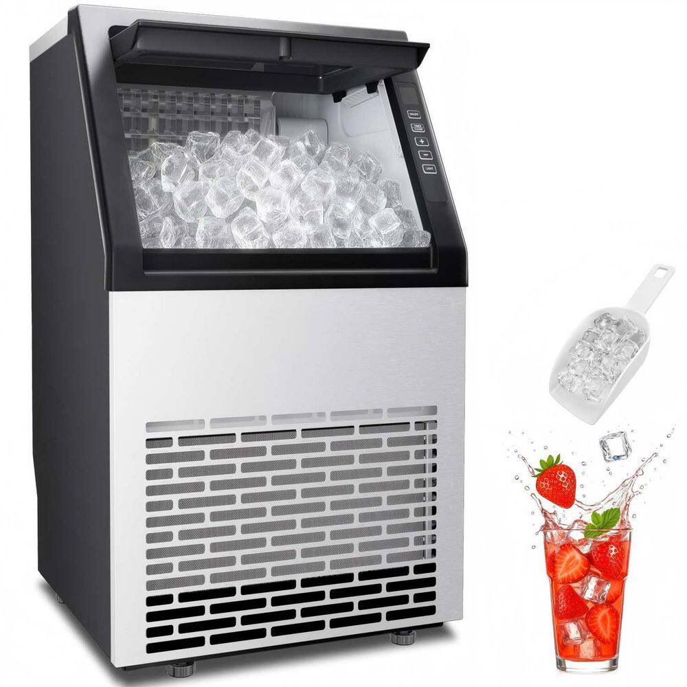 14.17 in. 80 lb./24H Full Size Cubes Freestanding/Built-In Ice Maker in Stainless Steel with Dual Water Supply Options price history on PriceWatchPro