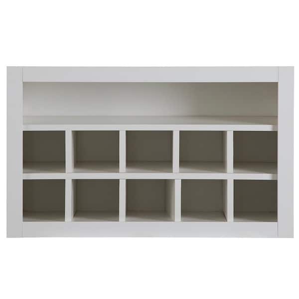 Hampton Bay Cambridge White Shaker Assembled Flex Wall Cabinet with Shelves and Dividers (30 in. W x 12.5 in. D x 18 in. H)