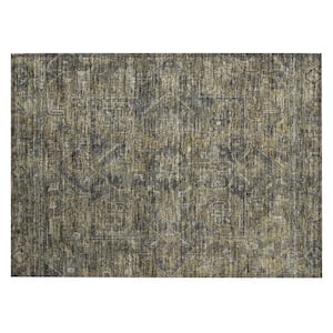 Chantille ACN571 Chocolate 1 ft. 8 in. x 2 ft. 6 in. Machine Washable Indoor/Outdoor Geometric Area Rug