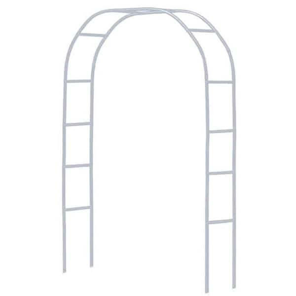 94 in. Metal Garden Arch Arbor Trellis for Wedding Bridal Party Elegant Decorations and Garden Climbing Plants White