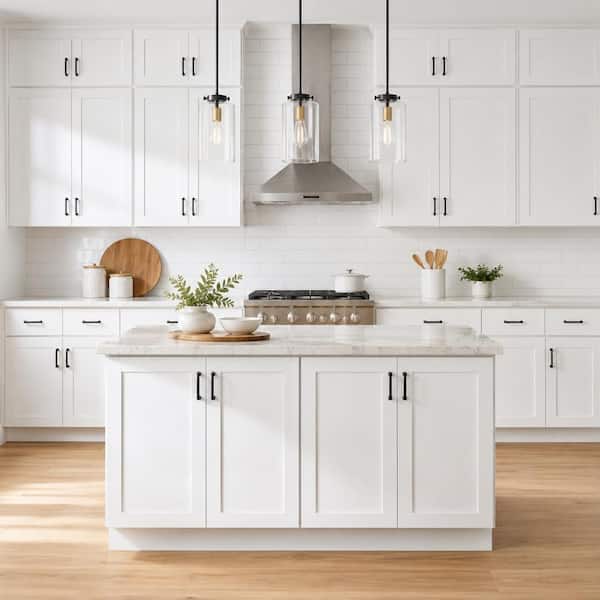 iBody H 30 ホワイト LUXEYARD 12 in. W x 30 in. H Shaker Kitchen Cabinet Wall Flush End