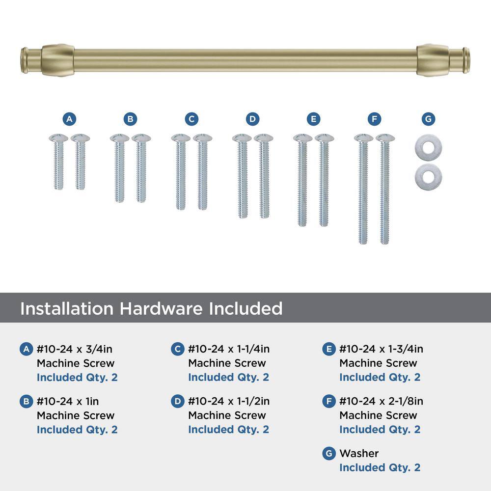 Golden Champagne 12" Appliance Pull with Mounting Hardware