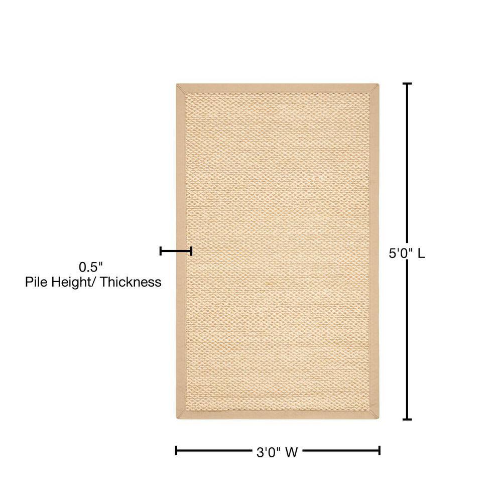 Coastal Ivory Hand-Knotted Jute 3' x 5' Area Rug