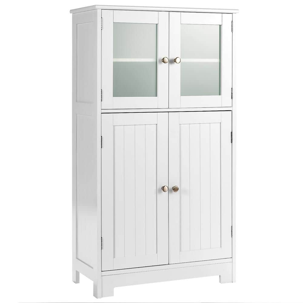 Costway 23 in. W White 2-Door Bathroom 2-Door Access DoorUnit