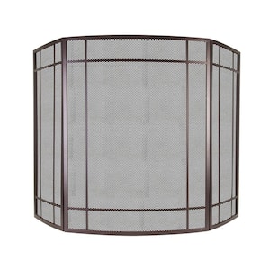 Asteria 3-Panel Fireplace Screen in Wenge