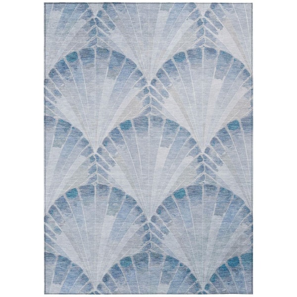 Chantille Machine Washable Indoor/Outdoor Abstract ACN2401 Sky 10 ft. x 14 ft. Area Rug