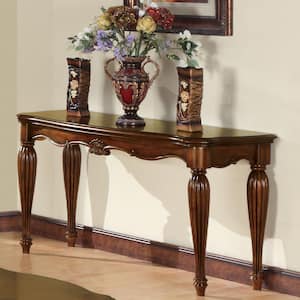 Dreena 54 in. Cherry Rectangle Wood Top Console/Sofa Table