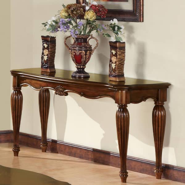 Acme Furniture Dreena 54 in. Cherry Rectangle Wood Top Console/Sofa Table