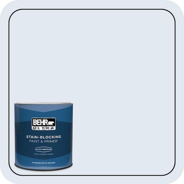 BEHR ULTRA 1 qt. #M540-1 Bellflower Blue Extra Durable Satin Enamel Interior Paint & Primer