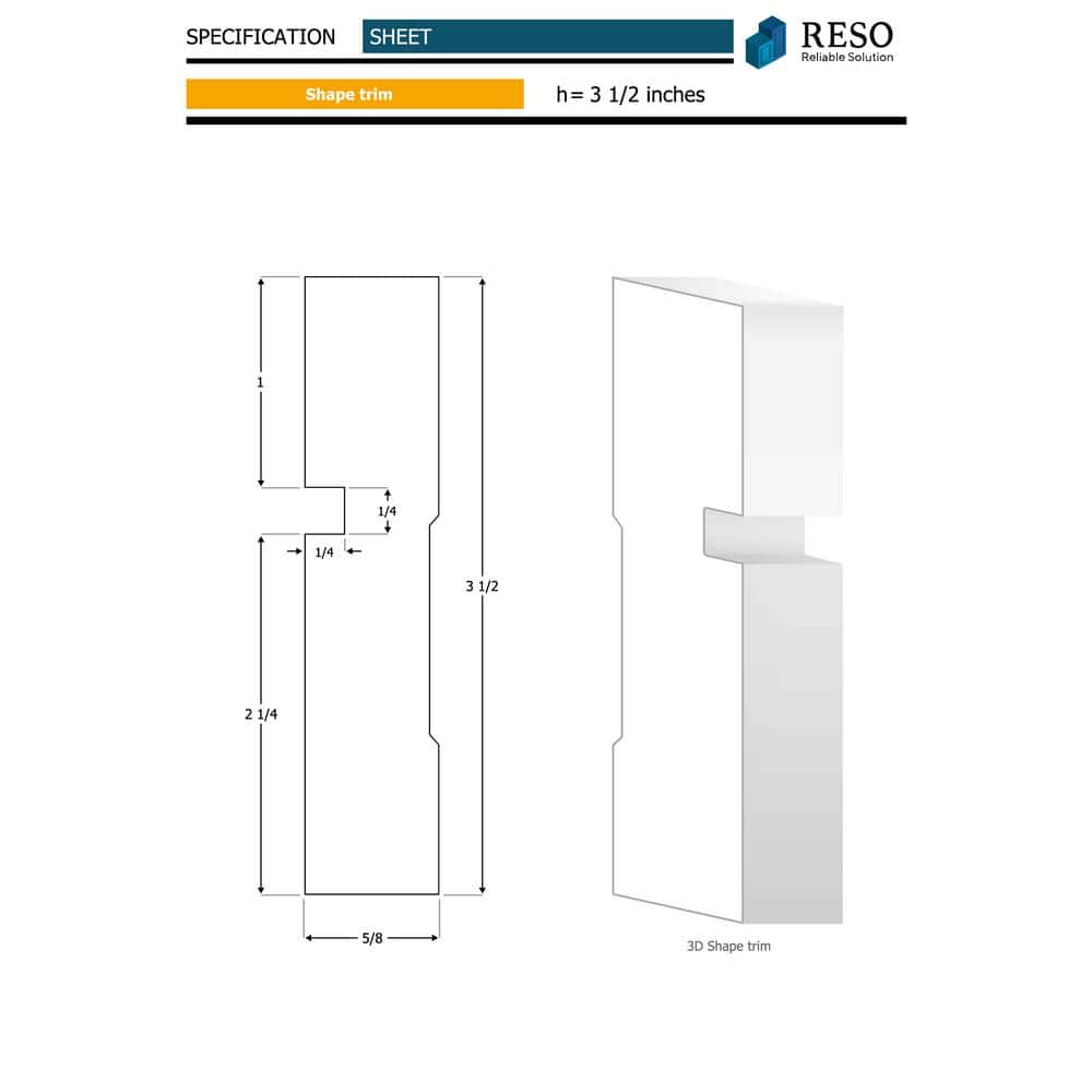 Primed White Pine Wood Door Casing Molding