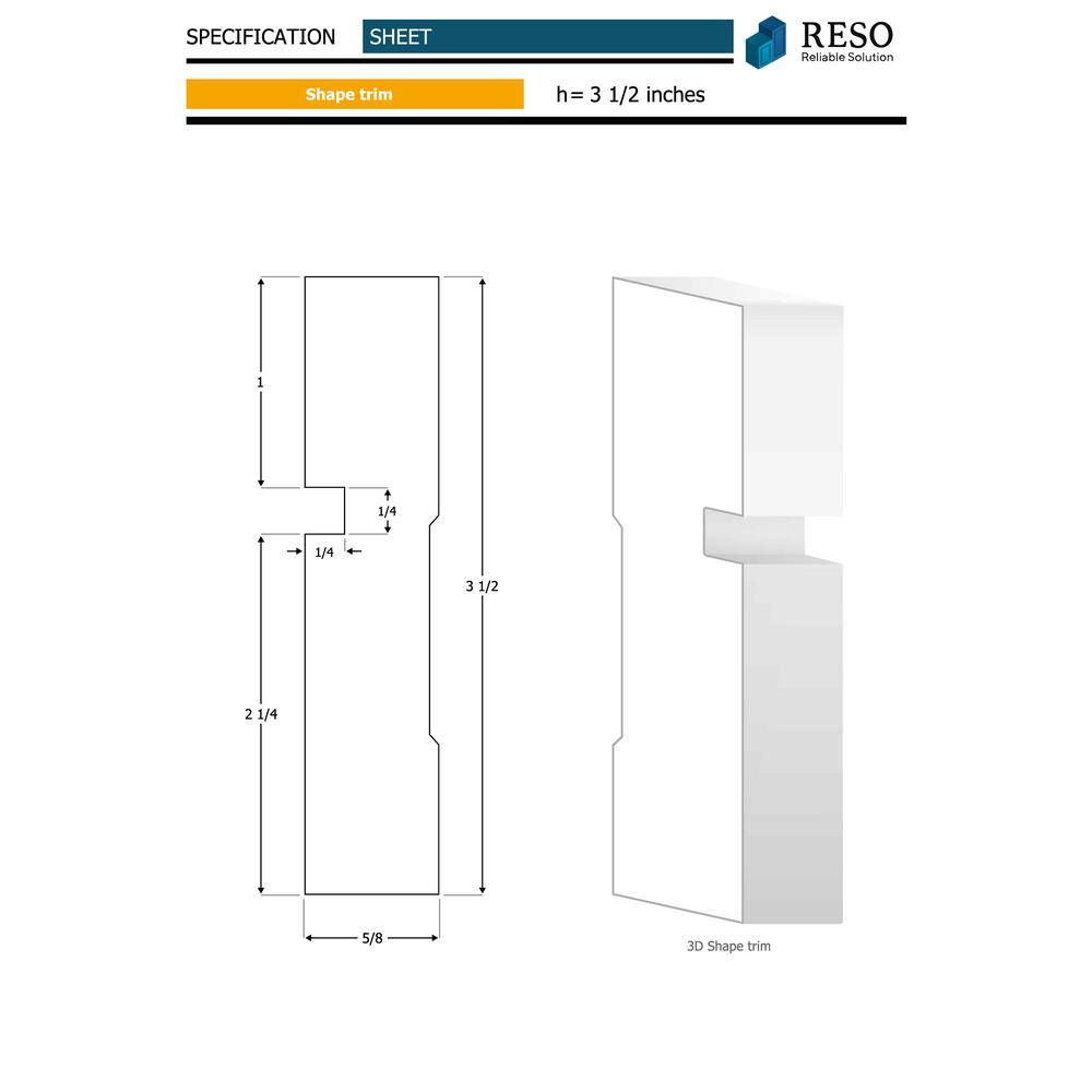 Primed White Pine Wood Finger-Jointed Door Casing Molding
