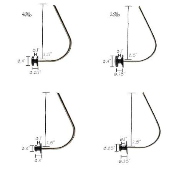 Under the Roof Decorating Steel Small Picture Hanging Hooks, Black, 2 Head  Sizes, Easy Installation, Grooved Design, Holds up to 40 lbs. in the  Picture Hangers department at
