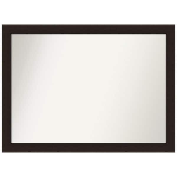 Amanti Art Carlisle Espresso 42 in. x 31 in. Non-Beveled Classic Rectangle Wood Framed Wall Mirror in Brown