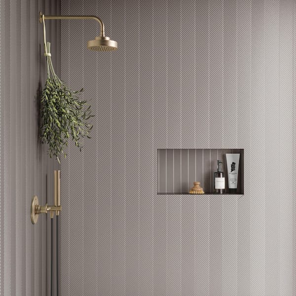 Kaikos 2" x 12" Matte Glass Field Tile in Grey (6.46 sq. ft. /Case)